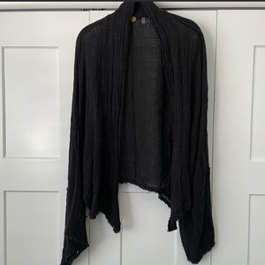 Free People Black Gauze Kimono
